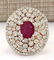 5.98 CTW Natural Ruby And Diamond Ring In 14k Rose Gold