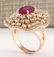 5.98 CTW Natural Ruby And Diamond Ring In 14k Rose Gold - 3