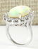 5.54 CTW Natural Opal And Diamond Ring In 14k White - 3