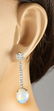 7.97 CTW Natural Opal And Diamond Earrings 14k Solid - 3