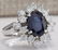 3.00 CTW Natural Blue Sapphire And Diamond Ring 18K - 2