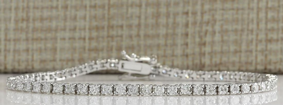 3.50CTW Natural Diamond Bracelet In 18K Solid White: 3.50CTW Natural Diamond Bracelet In 18K Solid White Gold Manufacturer's Suggested Retail Price: $ 11450.00 Stamped: 18K Bracelet Width: 2.75mm Bracelet Length: 7.5 Inches Total Bracelet Weight: 7.8 Gr