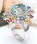 8.03 CTW Natural Aquamarine, Sapphire 18K Solid White - 5