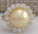 1.20 CTW Natural 10.70Mm Gold South Sea Pearl Diamond