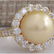 1.20 CTW Natural 10.70Mm Gold South Sea Pearl Diamond - 2