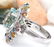 12.50 CTW Natural Aquamarine 18K Solid White Gold - 3