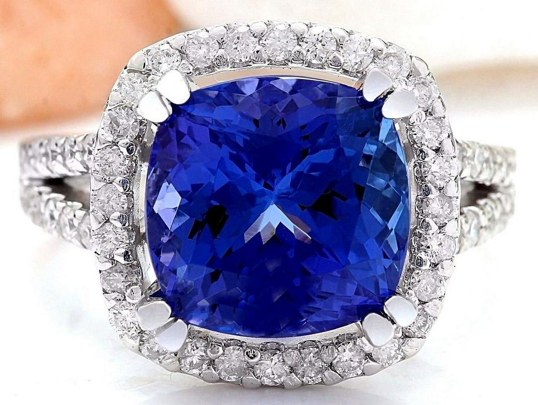 6.60 CTW Natural Tanzanite 18K Solid White Gold Diamond: 6.60 CTW Natural Tanzanite 18K Solid White Gold Diamond Ring Manufacturer's Suggested Retail Price: $ 10400.00 6.60 Carat Natural Tanzanite 18K Solid White Gold Diamond Ring Item Type: Ring Item Style