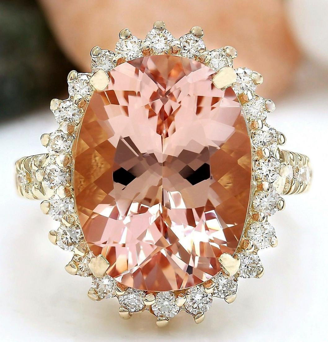 9.35 CTW Natural Morganite 18K Solid Yellow Gold: 9.35 CTW Natural Morganite 18K Solid Yellow Gold Diamond Ring Manufacturer's Suggested Retail Price: $ 8200.00 9.35 Carat Natural Morganite 18K Solid Yellow Gold Diamond Ring Item Type: Ring Item Styl