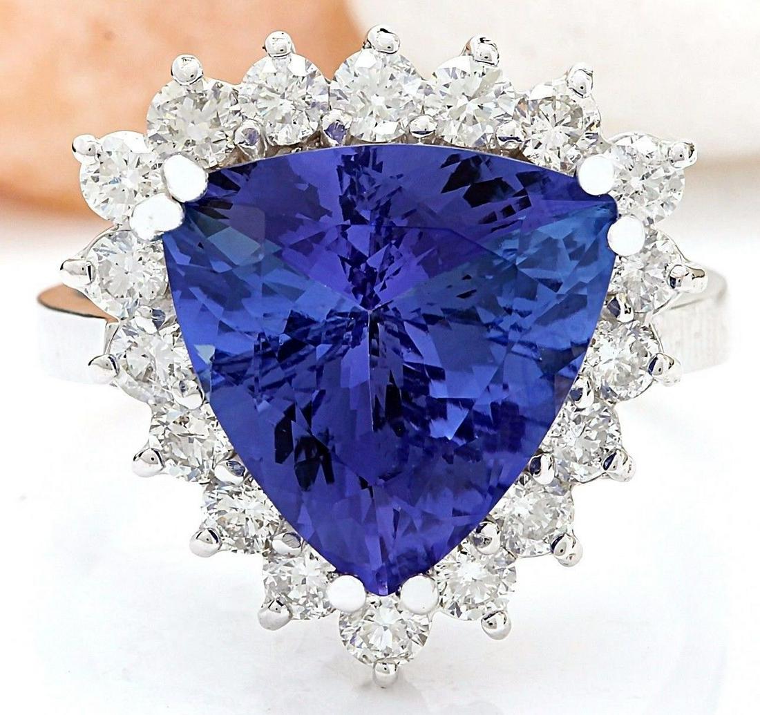 6.57 CTW Natural Tanzanite 14K Solid White Gold Diamond: 6.57 CTW Natural Tanzanite 14K Solid White Gold Diamond Ring Manufacturer's Suggested Retail Price: $ 5800.00 6.57 Carat Natural Tanzanite 14K Solid White Gold Diamond Ring Item Type: Ring Item Style:
