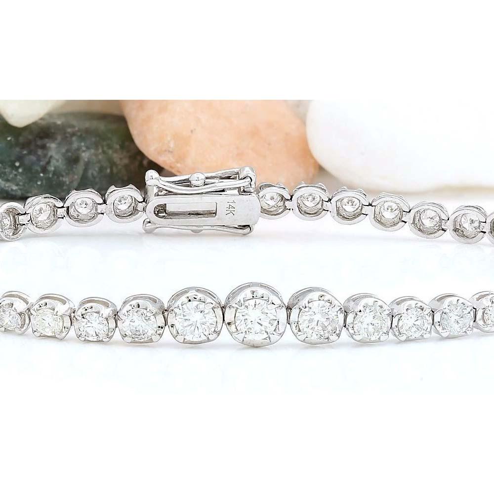 3.50 CTW Natural Diamond 14K Solid White Gold Bracelet: 3.50 CTW Natural Diamond 14K Solid White Gold Bracelet Manufacturer's Suggested Retail Price: $ 6800.00 3.50 Carat Natural Diamond 14K Solid White Gold Bracelet Item Type: Bracelet Item Style: Tennis 