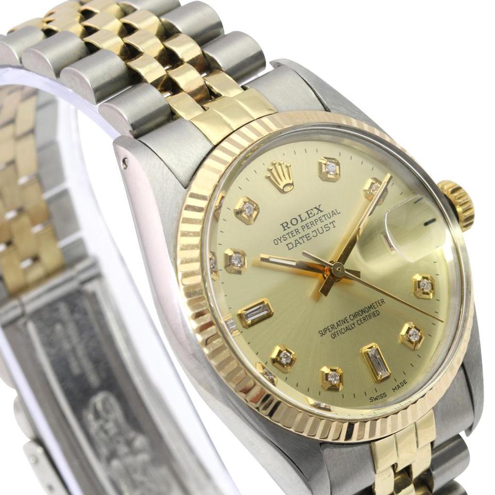 Pre-owned Rolex Datejust 36mm Jubilee: Pre-owned Rolex Datejust 36mm Jubilee Details Brand: Rolex Condition: Pre-owned Excellent Model: Datejust Specifications Case Diameter: 36mm Case Material: Stainless Steel Gender: Mens / Un