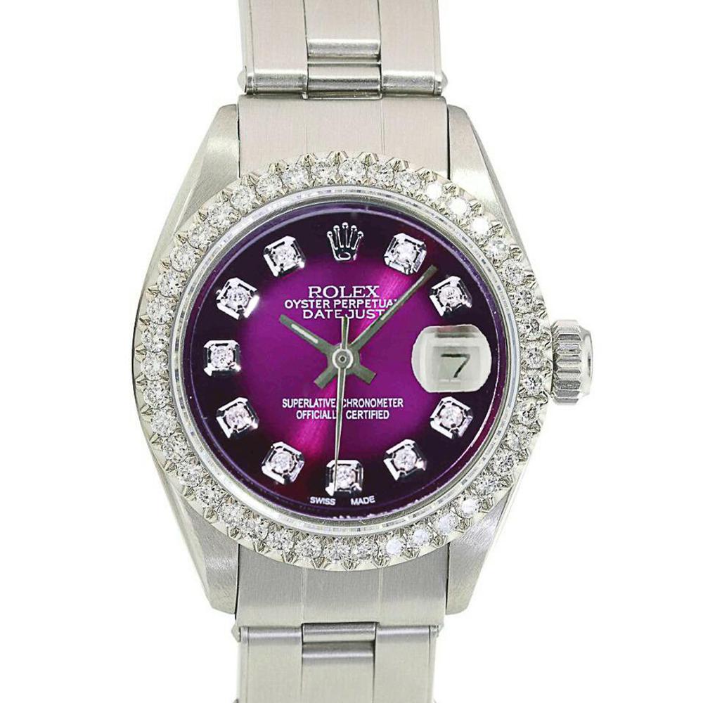 Pre-owned Rolex Datejust 26mm Oyster Band: Pre-owned Rolex Datejust 26mm Oyster Band Details Brand: Rolex Condition: Pre-owned Excellent Model: Datejust Specifications Case Diameter: 26mm Case Material: Stainless Steel Gender: Women