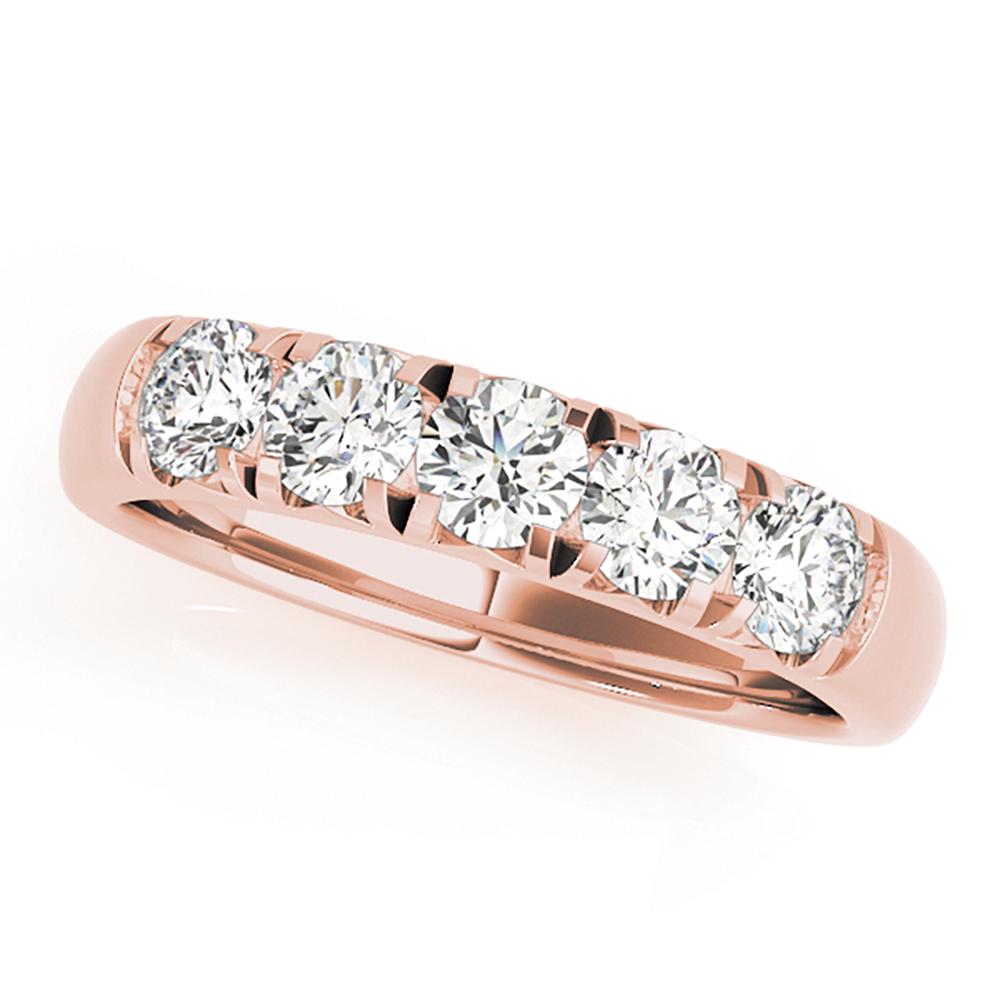 Natural 0.75 CTW Diamond Ring 14K Rose Gold: Natural 0.75 CTW Diamond Ring 14K Rose Gold Manufacturer's Suggested Retail Price: $ 2600.00 Product Type: Diamond Ring Stone1 Type: 5 Diamond @ 0.75 CTW Stone1 Color: G Stone1 Clarity: VS2-SI1 Stone1