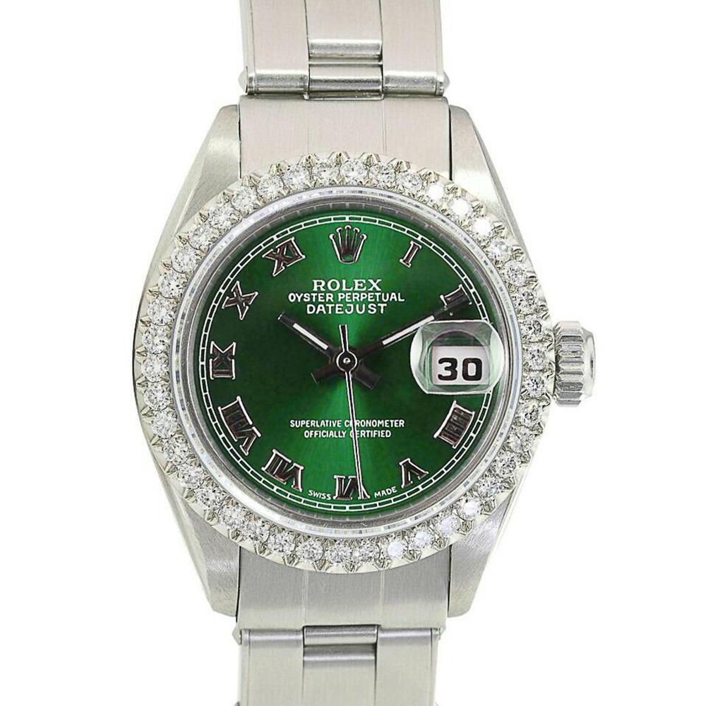 Pre-owned Rolex Datejust 26mm Oyster Band: Pre-owned Rolex Datejust 26mm Oyster Band Details Brand: Rolex Condition: Pre-owned Excellent Model: Datejust Specifications Case Diameter: 26mm Case Material: Stainless Steel Gender: Women
