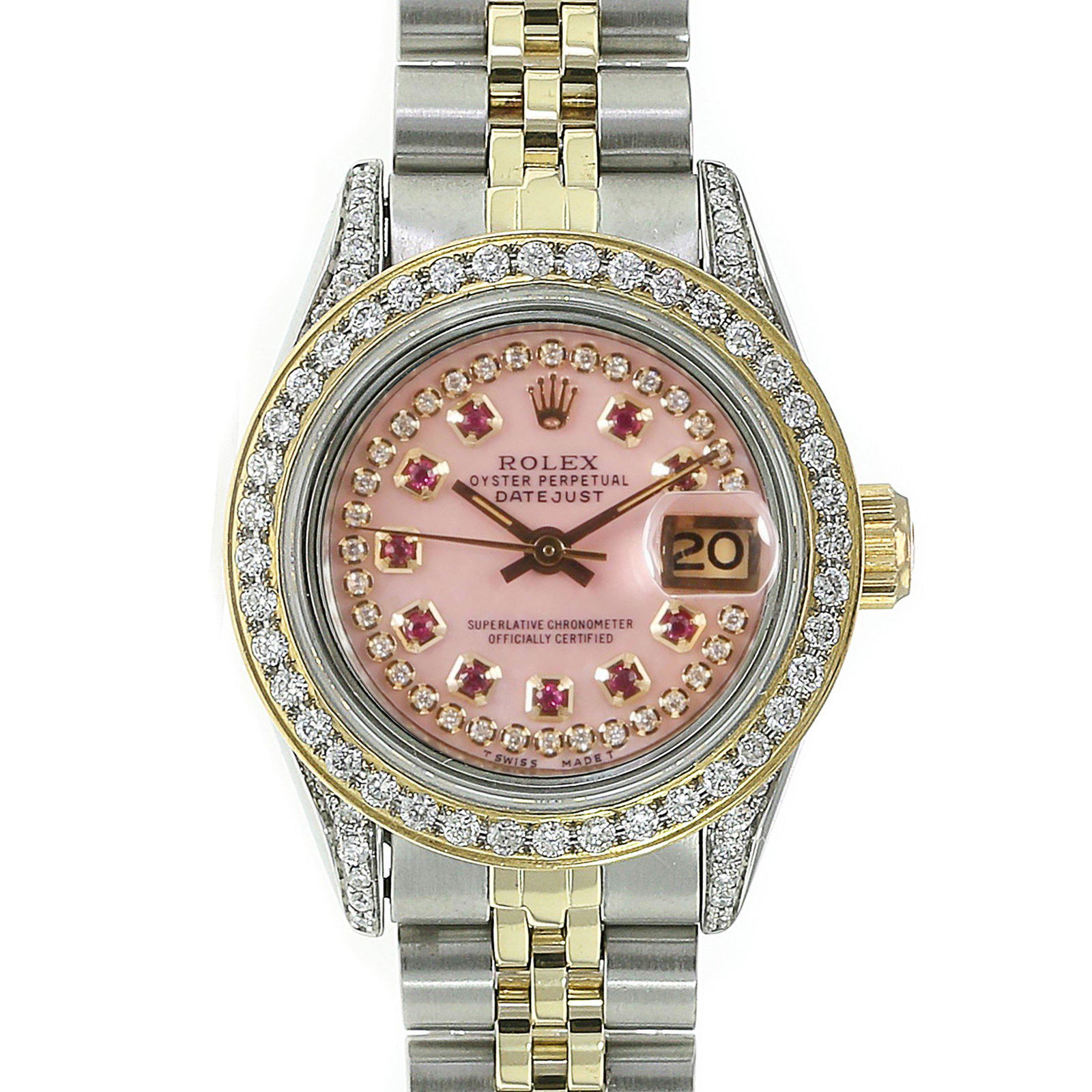 Pre-owned Rolex Lady Datejust 26mm Jubilee: Pre-owned Rolex Lady Datejust 26mm Jubilee Details Brand: Rolex Condition: Pre-owned Excellent Model: Lady Datejust Specifications Case Diameter: 26mm Case Material: Stainless Steel with added