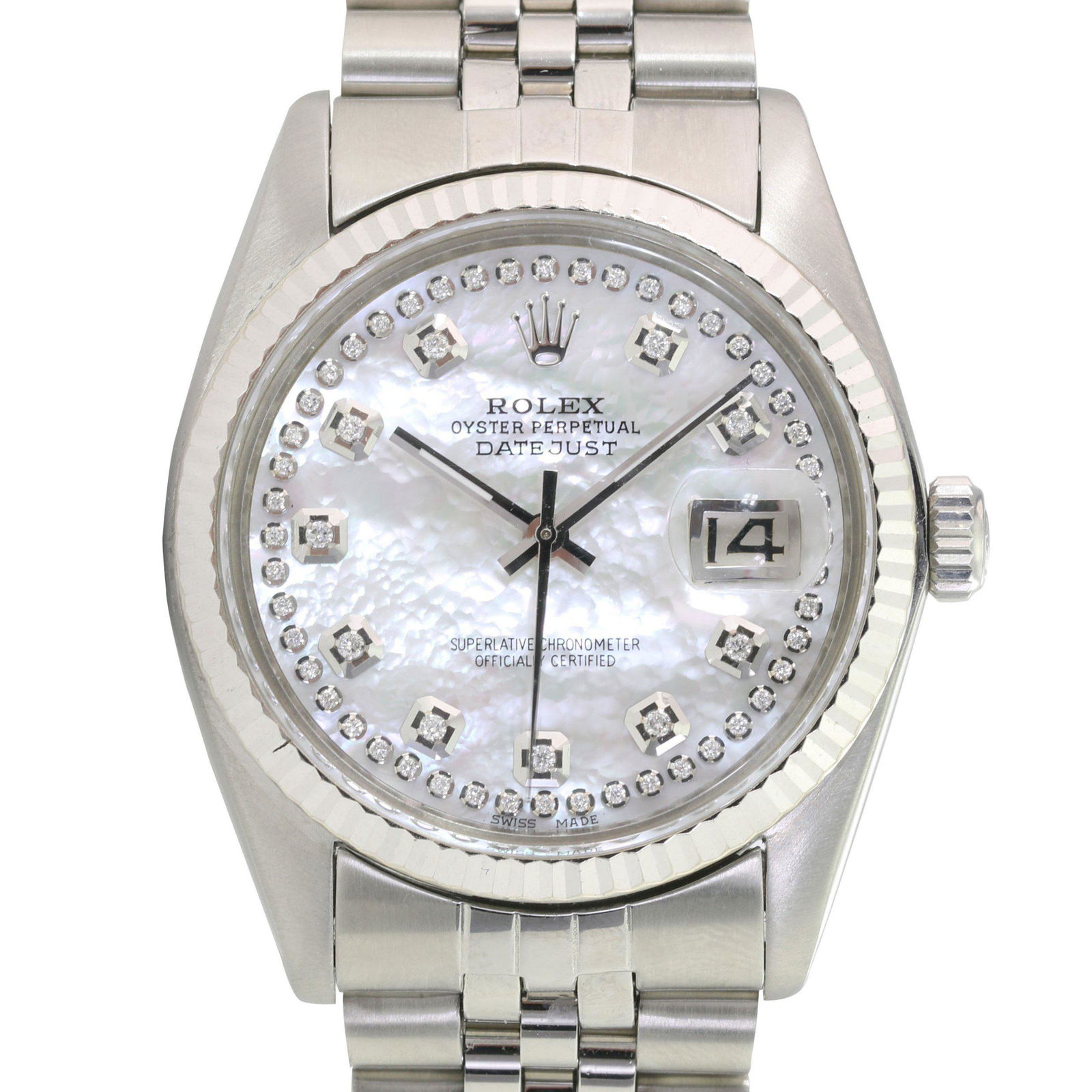 Pre-owned Rolex Datejust 36mm Jubilee: Pre-owned Rolex Datejust 36mm Jubilee Details Brand: Rolex Condition: Pre-owned Excellent Model: Datejust Specifications Case Diameter: 36mm Case Material: Stainless Steel Gender: Mens / Un
