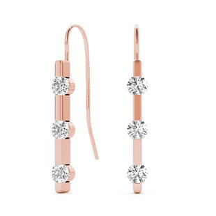 Natural 1.5 CTW Diamond Earrings 18K Rose Gold: Natural 1.5 CTW Diamond Earrings 18K Rose Gold Manufacturer's Suggested Retail Price: $ 5900.00 Product Type: Diamond Earrings Stone1 Type: 6 Diamond @ 1.5 CTW Stone1 Color: G Stone1 Clarity:
