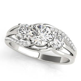 Natural 1.45 CTW Diamond Engagement Ring 18K White Gold: Natural 1.45 CTW Diamond Engagement Ring 18K White Gold Manufacturer's Suggested Retail Price: $ 9500.00 Product Type: Engagement Ring Stone1 Type: 1 Diamond @ 0.65 CTW Stone1 Color: G Stone1