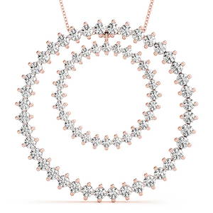 Natural 2.16 CTW Diamond Pendant 14K Rose Gold