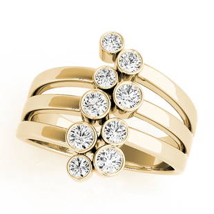 Natural 0.5 CTW Diamond Ring 18K Yellow Gold: Natural 0.5 CTW Diamond Ring 18K Yellow Gold Manufacturer's Suggested Retail Price: $ 3300.00 Product Type: Diamond Ring Stone1 Type: 9 Diamond @ 0.5 CTW Stone1 Color: G Stone1 Clarity: VS2-SI1