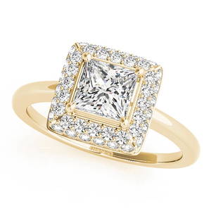 Natural 0.97 CTW Diamond Engagement Ring 14K Yellow Gold