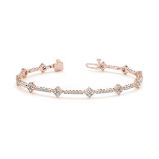 Natural 1.29 CTW Diamond Bracelet 18K Rose Gold: Natural 1.29 CTW Diamond Bracelet 18K Rose Gold Manufacturer's Suggested Retail Price: $3900.00 Product Type: Diamond Bracelet Stone1 Type: 99 Diamonds @ 1.29 CTW Stone1 Color: G Stone1 Clarity: