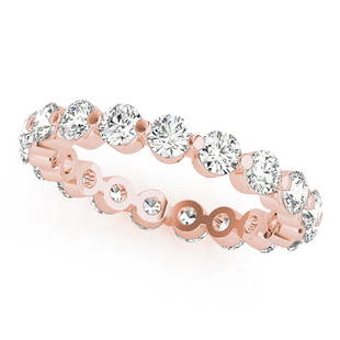 Natural 2.25 CTW Diamond Eternity Ring 18K Rose Gold: Natural 2.25 CTW Diamond Eternity Ring 18K Rose Gold Manufacturer's Suggested Retail Price: $ 6100.00 Product Type: Diamond Eternity Ring Stone1 Type: 15 Diamond @ 2.25 CTW Stone1 Color: G Stone1
