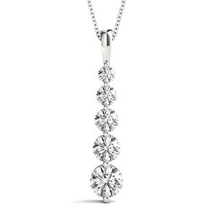 Natural 1.5 CTW Diamond Pendant 14K White Gold: Natural 1.5 CTW Diamond Pendant 14K White Gold Manufacturer's Suggested Retail Price: $ 8400.00 Product Type: Diamond Pendant 5 Diamond @ 1.5 CTW Stone1 Color: G Stone1 Clarity: VS2-SI1 Stone1