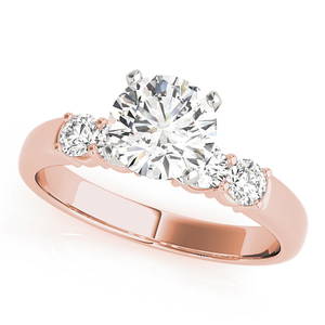 Natural 1.4 CTW Diamond Engagement Ring 14K Rose Gold
