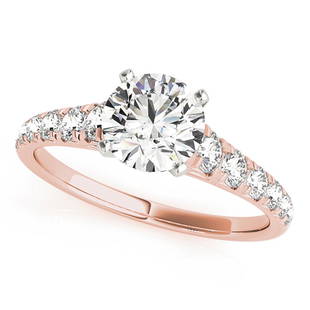 Natural 1.29 CTW Diamond Engagement Ring 14K Rose Gold: Natural 1.29 CTW Diamond Engagement Ring 14K Rose Gold Manufacturer's Suggested Retail Price: $ 20400.00 Product Type: Engagement Ring Stone1 Type: 1 Diamond @ 1 CTW Stone1 Color: G Stone1 Clarity: