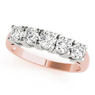 Natural 0.96 CTW Diamond Ring 18K Rose Gold: Natural 0.96 CTW Diamond Ring 18K Rose Gold Manufacturer's Suggested Retail Price: $ 4100.00 Product Type: Diamond Ring Stone1 Type: 5 Diamond @ 0.96 CTW Stone1 Color: G Stone1 Clarity: VS2-SI1