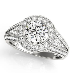 Natural 1.34 CTW Diamond Engagement Ring 18K White Gold: Natural 1.34 CTW Diamond Engagement Ring 18K White Gold Manufacturer's Suggested Retail Price: $ 10600.00 Product Type: Engagement Ring Stone1 Type: 1 Diamond @ 0.75 CTW Stone1 Color: G Stone1