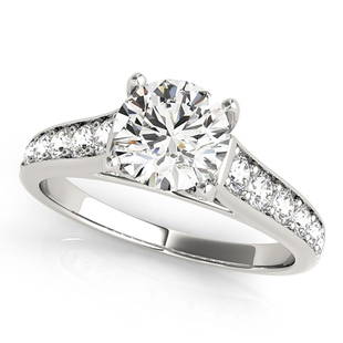 Natural 1.06 CTW Diamond Engagement Ring 14K White Gold: Natural 1.06 CTW Diamond Engagement Ring 14K White Gold Manufacturer's Suggested Retail Price: $ 9300.00 Product Type: Engagement Ring Stone1 Type: 1 Diamond @ 0.75 CTW Stone1 Color: G Stone1