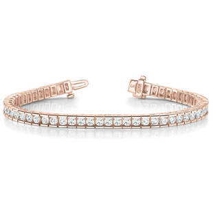 Natural 6.63 CTW Diamond Bracelet 18K Rose Gold: Natural 6.63 CTW Diamond Bracelet 18K Rose Gold Manufacturer's Suggested Retail Price: $22700.00 Product Type: Diamond Bracelet Stone1 Type: 51 Diamonds @ 6.63 CTW Stone1 Color: G Stone1 Clarity: