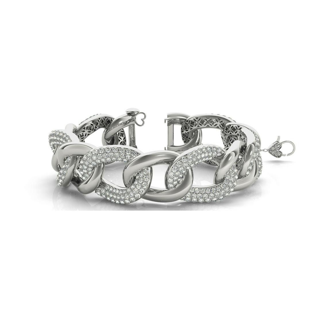 Natural 11.52 CTW Diamond Bracelet 14K White Gold: Natural 11.52 CTW Diamond Bracelet 14K White Gold Manufacturer's Suggested Retail Price: $29900.00 Product Type: Diamond Bracelet Stone1 Type: 768 Diamonds @ 11.52 CTW Stone1 Color: G Stone1 Clarity: 