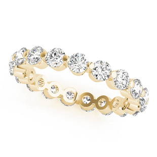 Natural 1.19 CTW Diamond Eternity Ring 14K Yellow Gold: Natural 1.19 CTW Diamond Eternity Ring 14K Yellow Gold Manufacturer's Suggested Retail Price: $ 2300.00 Product Type: Diamond Eternity Ring Stone1 Type: 17 Diamond @ 1.19 CTW Stone1 Color: G Stone1
