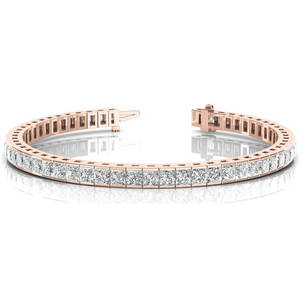 Natural 17.6 CTW Diamond Bracelet 14K Rose Gold