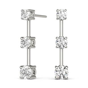 Natural 1.5 CTW Diamond Earrings 18K White Gold: Natural 1.5 CTW Diamond Earrings 18K White Gold Manufacturer's Suggested Retail Price: $ 6500.00 Product Type: Diamond Earrings Stone1 Type: 2 Diamond @ 0.8 CTW Stone1 Color: G Stone1 Clarity: