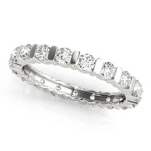 Natural 1.4 CTW Diamond Eternity Ring 18K White Gold: Natural 1.4 CTW Diamond Eternity Ring 18K White Gold Manufacturer's Suggested Retail Price: $ 3100.00 Product Type: Diamond Eternity Ring Stone1 Type: 20 Diamond @ 1.4 CTW Stone1 Color: G Stone1