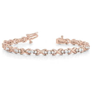 Natural 2.47 CTW Diamond Bracelet 18K Rose Gold: Natural 2.47 CTW Diamond Bracelet 18K Rose Gold Manufacturer's Suggested Retail Price: $9100.00 Product Type: Diamond Bracelet Stone1 Type: 39 Diamonds @ 2.47 CTW Stone1 Color: G Stone1 Clarity: