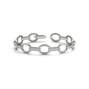 Natural 2.22 CTW Diamond Bracelet 18K White Gold