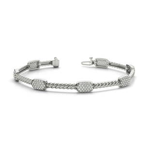 Natural 1.68 CTW Diamond Bracelet 14K White Gold: Natural 1.68 CTW Diamond Bracelet 14K White Gold Manufacturer's Suggested Retail Price: $5200.00 Product Type: Diamond Bracelet Stone1 Type: 168 Diamonds @ 1.68 CTW Stone1 Color: G Stone1