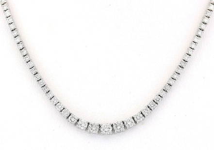 4.50 CTW Natural Diamond 18K Solid White Gold Necklace: 4.50 CTW Natural Diamond 18K Solid White Gold Necklace Manufacturer's Suggested Retail Price: $ 10800.00 4.50 Carat Natural Diamond 18K Solid White Gold Necklace Item Type: Necklace Item