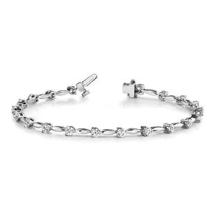 Natural 2 CTW Diamond Bracelet 18K White Gold: Natural 2 CTW Diamond Bracelet 18K White Gold Manufacturer's Suggested Retail Price: $6000.00 Product Type: Diamond Bracelet Stone1 Type: 20 Diamonds @ 2 CTW Stone1 Color: G Stone1 Clarity: VS2-SI1