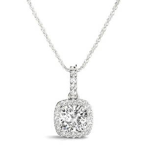 Natural 2.21 CTW Diamond Pendant 18K White Gold