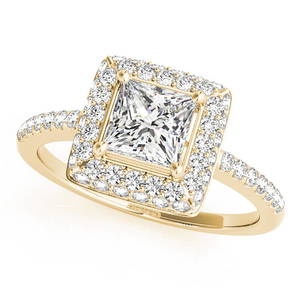 Natural 2.5 CTW Diamond Engagement Ring 14K Yellow Gold