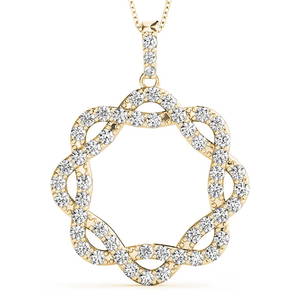 Natural 0.99 CTW Diamond Pendant 18K Yellow Gold