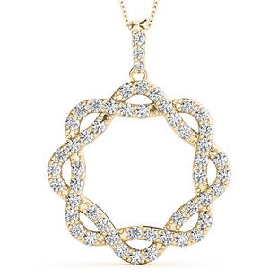 Natural 0.99 CTW Diamond Pendant 18K Yellow Gold: Natural 0.99 CTW Diamond Pendant 18K Yellow Gold Manufacturer's Suggested Retail Price: $ 2400.00 Product Type: Diamond Pendant 51 Diamond @ 0.99 CTW Stone1 Color: G Stone1 Clarity: VS2-SI1 Stone1