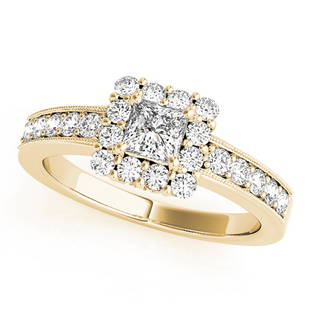 Natural 0.89 CTW Diamond Engagement Ring 18K Yellow Gold: Natural 0.89 CTW Diamond Engagement Ring 18K Yellow Gold Manufacturer's Suggested Retail Price: $ 3900.00 Product Type: Engagement Ring Stone1 Type: 1 Diamond @ 0.4 CTW Stone1 Color: G Stone1