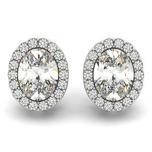 Natural 1.24 CTW Diamond Earrings 14K White Gold: Natural 1.24 CTW Diamond Earrings 14K White Gold Manufacturer's Suggested Retail Price: $ 6600.00 Product Type: Diamond Earrings Stone1 Type: 2 Diamond @ 1 CTW Stone1 Color: G Stone1 Clarity: